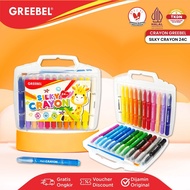 GREEBEL Silky Crayon 24 Warna / Silky Crayon 24 Set Colours / Crayon Halus Mewarnai