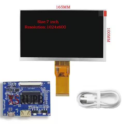 7 Inch LCD Display 7 Inch 1024*600 Screen Display LCD Monitor Driver Control Board Mini HDMI-Compati