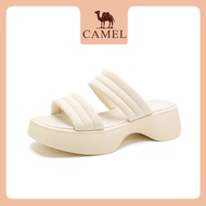 Camel รองเท้าแตะแพลตฟอร์มแฟชั่นผู้หญิงรองเท้าชายหาดฤดูร้อน CAM245051322