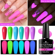 MSRUIOO Nail Gel Polish Luminous Glow In Dark Fluorescent Neon UV LED Soak Off Varnish Lighting Nigh