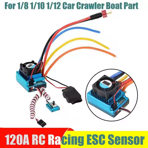 RC Racing ESC 120A Sensor Big Current Speed Controller RC Car Accessories For 1/8 1/10 1/12 Car Craw