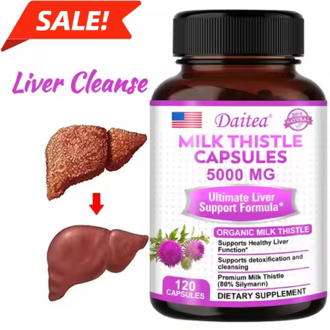 Milk Thistle with Dandelion Root - Antioxidant Liver & Kidney Health Support Supplement - Vegan, Non