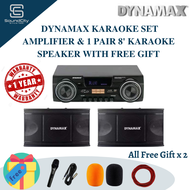 Karaoke Set Home Karaoke Speaker System Full Set Dynamax AV100UB Karaoke Amplifier &amp; Dynamax CSE80 8" Karaoke Speaker 1 Pair