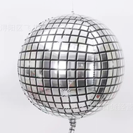 ลูกโป่งดิสโก้ ลูกโป่งกลม 4D ขนาด 22 นิ้ว ลูกโป่ง ฟอยล์กลม ลูกโป่งตกแต่ง ลูกโป่ง ฟอยล์ตกแต่ง Disco ba