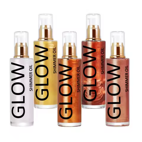 Face&body Highlighter Lotion Private Label 5-color Long Lasting Custom Logo Shimmer Oil Makeup Whole