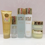 Meka Gold Snail Essence Skin Care Set Hydrating Moisturizing Cleansing Cream Water Emulsion Face Tender