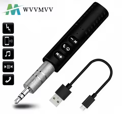 Wireless Bluetooth 5.0 Receiver Transmitter Adapter 3.5mm Jack For Car Music Audio Aux A2dp Headphon