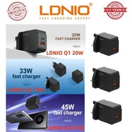 (No COD) LDNIO Q1 20W / Q2 33W / Q3 45W USB-A + USB-C Fast Charger Adapter ( UK Plug )