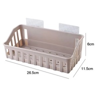 Inaso Rak Kamar Mandi Tempel Plastik Persegi Rak Dapur Dinding Rak Sabun Mandi Tempat Penyimpanan Ko