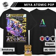 MIYA ATOMIC POP SKIN ALLSTAR Mobile Legends MLBB Short Sleeve Black T-shirt