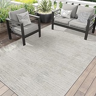 MUJOO Outdoor Rug 5x8,Area Rugs for Patio,Porch,Balcony,Backyard,Living Room,RV,Washable Outside Mat