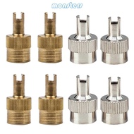 Mon 4x Brass Slotted for Head Tire for Valve Stem Caps with Core Remover Tool Motorc