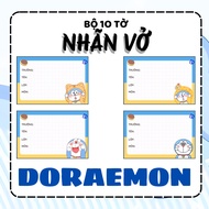 [Doraemon notebook labels] Pack of 10 anime notebook labels, notebook stickers, books