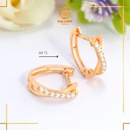 Alecta Gold 6K Clip List Gold Earrings Gallery 21 Fashion