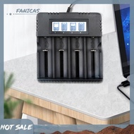 [Fanicas.my] 4 Slots 18650 Battery Charger USB LCD Smart Charger for 26500 AA AAA Battery