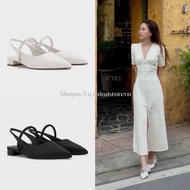 CNK women's flat shoes with pointed toe and open heel with bling straps made in Fullbox MS-7934