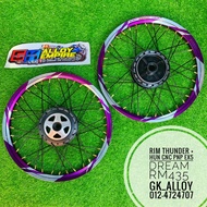 RIM ALLOY THUNDER + HUB CNC + LIDI BLACK PNP EX5 DREAM / WAVE100