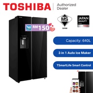 Toshiba / Skyworth Side by Side Inverter Refrigerator with Ice & Water Dispenser & WiFi Control GR-R