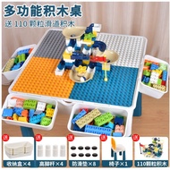 Kids Multi Function Table Building Blocks Compatible Lego Duplo Blocks
