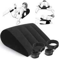 Sex Bondage Pillow Handcuffs Set - Thigh Wrist Cuffs Sex Position Support Pillow Inflatable Ramp Sex