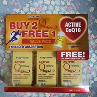 Stay-Well Active Q10 100mg Softgels 3x30s (Expiry Date:03/2027)