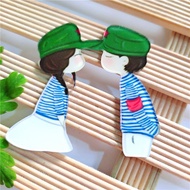 Cartoon pins and badges Super cute couplebags