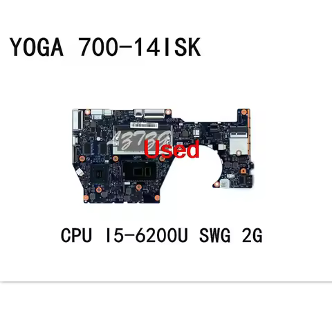 Used For Lenovo Ideapad Yoga 700-14ISK NM-A601 Laptop Motherboard With CPU I5-6200U 2GB FRU 5B20K416