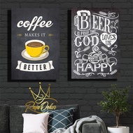 RD COFFEE BEER Size 20x30cm / PAJANGAN DINDING RUMAH / PAJANGAN DINDING KAMAR / PAJANGAN DINDING DAP