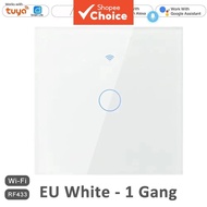1/2/3/4 Gang WiFi Smart Switch EU Light Wall Touch Switch 220V Requires Neutral Wire, Compatible wit