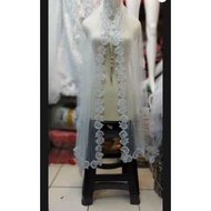 Kerudung Pengantin Slayer Selendang Akad Nikah Putih