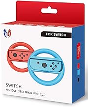 Mario Kart 8 Deluxe Gaming Steering Wheel for Nintendo Switch, Racing Games Wheel for Nintendo Switch Joycon Controller Blue and Red