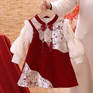 Jiashi Store Girls' Dresses Children's Dresses Children's Dresses Girls' Hanfu Dresses Suits Autumn 