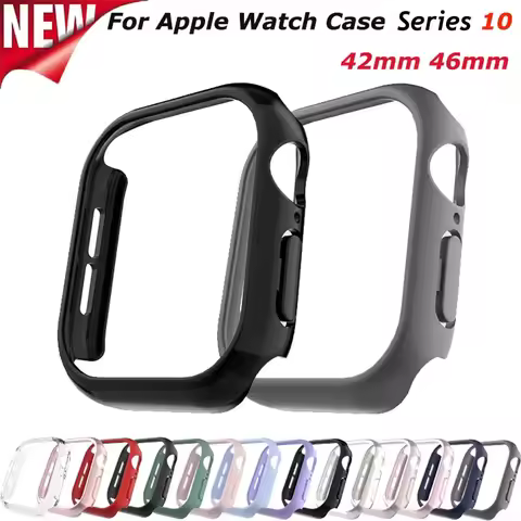 PC Cover For Apple Watch series 10 42mm 46mm Matte Hard PC bumper Screen Protector Case iWatch serie