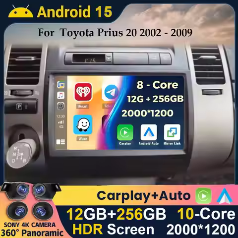 Android 15 Car Multimedia Radio Player For Toyota Prius 20 2002 2003 2004 2005 2006 2007 2008 2009 G