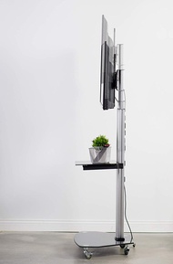 Pjga อะลูมินัมอัลลอยทีวีมือถือในรถเข็นสำหรับ37 "ถึง70" จอแอลซีดีพลาสมา LED จอแบนจอขาตั้งทีวีกลิ้งกับ