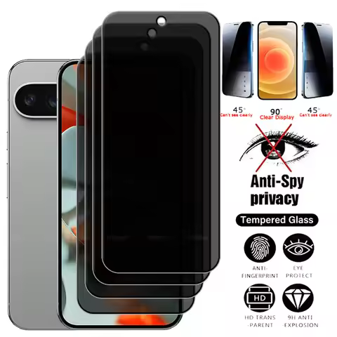 4Pcs For Google Pixel 9 Pro XL Glass Pixel9 Pixel 9 Pro XL Tempered Glass Privacy Anti-Spy Glue Scre