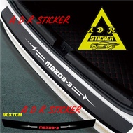 3D carbon bumper stickers, Mazda-3 car trunk bumper safety stickers, Mazda-3 3D carbon stickers, Maz