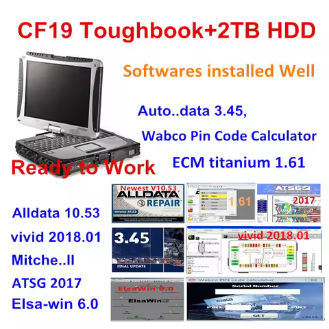 2024 Hot ! CF19 CF-19 Toughbook 4GB RAM+2TB HDD alldata 10.53,mitc..ll,vivid 2018,E T /K 8.3,Auto--d