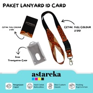 Custom ID Card Lanyard Package Full Color Print 2 Sides | Name Strap Polyester TissueTAG 2cm | PVC I
