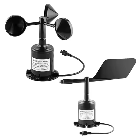 30m/s Polycarbon Wind Speed Direction Sensor Weather Station Outdoor 3 Cup Anemometer Sensor Output 