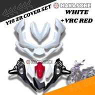 YAMAHA Y16 Y16ZR YAMAHA Y16ZR COVER SET BODY SET [ WHITE + VRC RED ] WITHOUT STICKER #READY STOCK