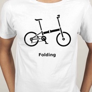 Folding Bike Foldies Brompton Bicycle tern strida Mountain bike Short Sleeve cotton shirt Neck Men Fashion cotton Tshirt