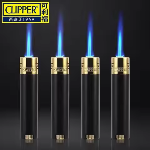 CLIPPER-Butane Lighter Unicorn Torch Lighter, Metal Portable Jet, Windproof Lighter, Cigarette Acces
