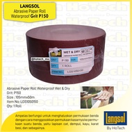 Kertas Amplas Roll | Langsol | Abrasive Cloth Roll, Waterproof P150/5R
