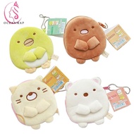 OCEANMAP Sumikko Gurashi Plush Purse Gift Soft Wallet Hang Pendant Cat Bear Duck Plush Toy Headset Bag USB Cable Bag