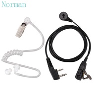 NORMAN PTT MIC Headset Baofeng UV-5R BF-888S CB 2 Pin Earbud Headphone Walkie Talkie Accessories Rad