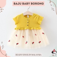 [ Baju Baby Borong ] 3m-3y Baju Baby Girl Clothing Yellow Dress Gaun Budak C4282
