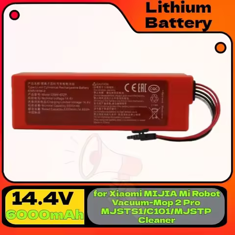 6000mAh High-Capacity Replacement Battery D099-4S2P/S1-260-4S2P – FOR Xiaomi MIJIA Mi Robot Vacuum-M
