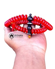 Tasbih Batu Karang Read Koral Marjan Asli Batu Alam Ukuran 12mm Isi 100 Butir - Muslim Motif