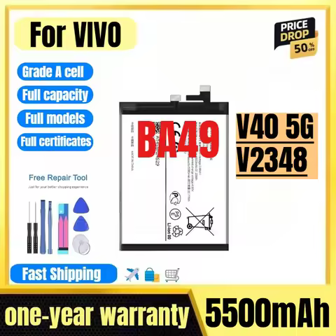 BA49 for VIVO V40 5G/V2348 Mobile Phone Battery 0 Cycle High Quality High Capacity Replacement Bater